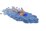 GIF of person swimming laps